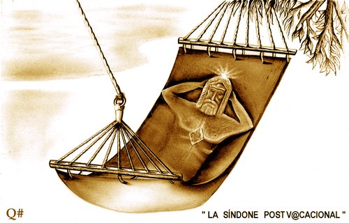 Cartoon: LA SINDONE POSTVOCACIONAL (medium) by QUIM tagged quimericas