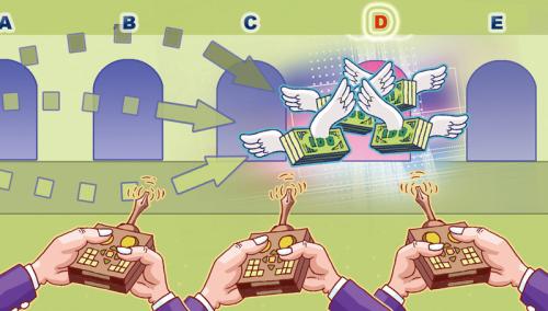 Cartoon: telecontrol (medium) by fcw tagged telecontrol,money