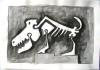Cartoon: dinoknochen hund (small) by daPinsli tagged tusche,dinosaurier,