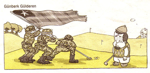 Cartoon: army (medium) by gunberk tagged army,golf