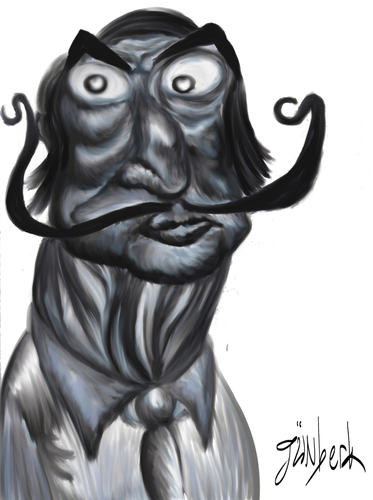 Cartoon: Salvador dali (medium) by gunberk tagged salvador,dali