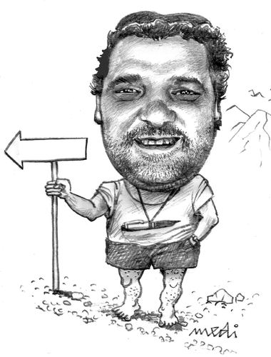 Cartoon: Adrian Thano (medium) by Medi Belortaja tagged thano,adrian