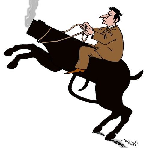 Cartoon: bad horse (medium) by Medi Belortaja tagged weapon,killer,killing,gun,horse