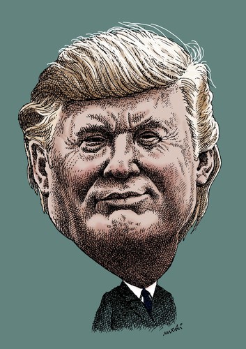 Cartoon: Donald Trump (medium) by Medi Belortaja tagged magnate,business,american,trump,donald