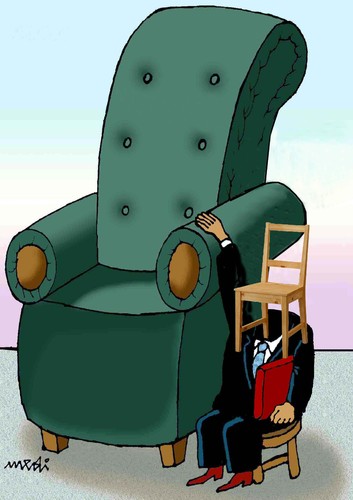 Cartoon: dream to be an important chair (medium) by Medi Belortaja tagged dream,to,be,an,important,chair