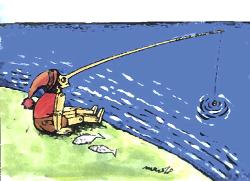 Cartoon: fishing (medium) by Medi Belortaja tagged pinocchio,fishing