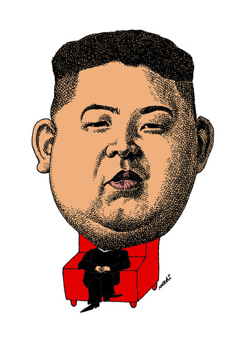 Cartoon: Kim Jong Un (medium) by Medi Belortaja tagged kim,jong,un