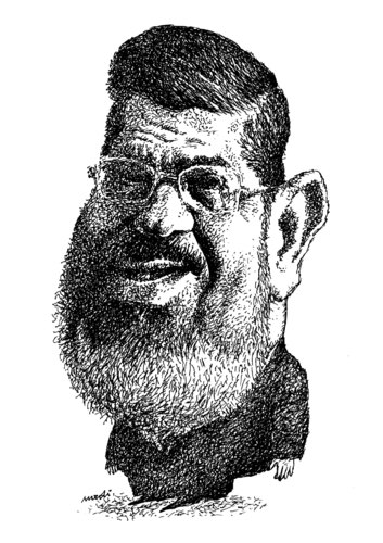 Cartoon: Mohamed Morsi (medium) by Medi Belortaja tagged mohamed,morsi,president,egypt