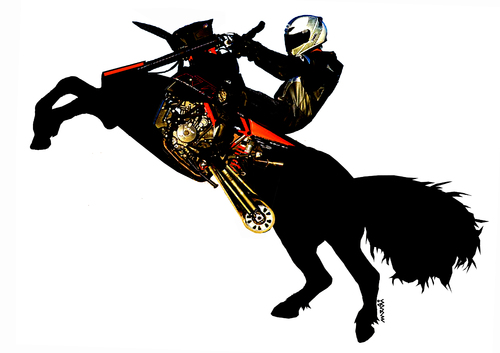 Cartoon: motohorse (medium) by Medi Belortaja tagged horse,motocuclism,motocyclist,motocycle