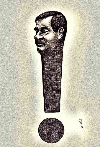 Cartoon: mysterious man (medium) by Medi Belortaja tagged man,mysterious,exclamation,mark