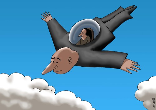 Cartoon: planeman (medium) by Medi Belortaja tagged flying,fly,airplane,man,plane