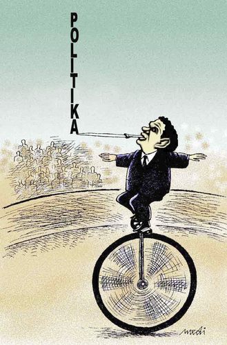 Cartoon: political circus (medium) by Medi Belortaja tagged circus,political