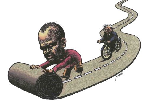 Cartoon: road (medium) by Medi Belortaja tagged road