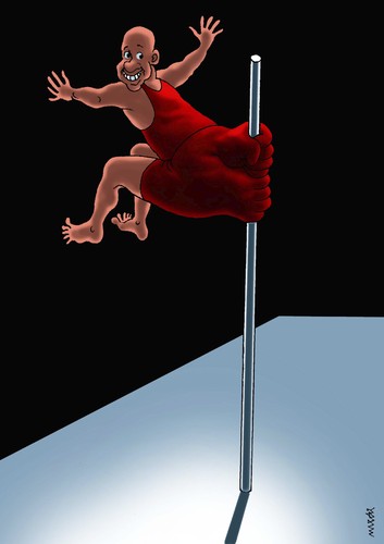 Cartoon: supertalentski (medium) by Medi Belortaja tagged acrobats,striptease,talent,supertalent
