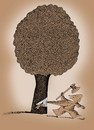 Cartoon: angry tree (small) by Medi Belortaja tagged angry,tree,teeth,tooth,forest,environment