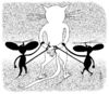 Cartoon: cat custody of mice (small) by Medi Belortaja tagged arrest,mouses,cat,humor