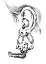 Cartoon: athletic excersises (small) by Medi Belortaja tagged athletic excersises earring