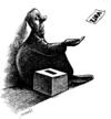 Cartoon: before elections (small) by Medi Belortaja tagged before,elections,ballot,box,vote,beggar,beggary,poor,poverty