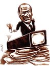 Cartoon: Berlusconi with gun (small) by Medi Belortaja tagged berlusconi,gun,media,tv