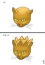 Cartoon: cat and king (small) by Medi Belortaja tagged cat,king,crown
