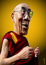 Cartoon: Dalai Lama (small) by Medi Belortaja tagged dalai,lama,tibet