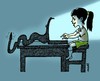 Cartoon: dangerous laptop (small) by Medi Belortaja tagged dangerous,laptop,internet