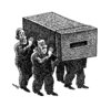 Cartoon: death of elections (small) by Medi Belortaja tagged elections,manipulations,vote,coffin,ballot,box