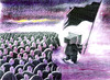 Cartoon: digital leader of peoples (small) by Medi Belortaja tagged digital,leader,people,computers,standard,bearer,head