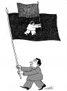 Cartoon: political directions (small) by Medi Belortaja tagged political directions flag flags