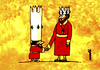 Cartoon: equal kings (small) by Medi Belortaja tagged equal,kings,crown,handshake