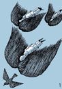 Cartoon: flying with mustaches (small) by Medi Belortaja tagged fly,flying,mustache,mustaches,men,birdshumor