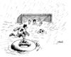 Cartoon: football in flooding (small) by Medi Belortaja tagged football,soccer,flooding,humor