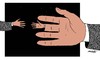 Cartoon: friendship (small) by Medi Belortaja tagged friendship,handshake,finger,fingers,hands,politics,politicians