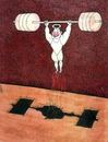 Cartoon: ghost (small) by Medi Belortaja tagged ghost,weightlifting,humor,weightlifters