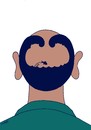 Cartoon: hair waves (small) by Medi Belortaja tagged hair,wave,waves,fashion,mode,man,head,fish,storm,sea
