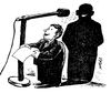 Cartoon: His speech (small) by Medi Belortaja tagged speech shadow politician servant