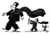 Cartoon: tie-flag (small) by Medi Belortaja tagged tie,flag,wave,politics,leader,head