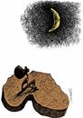 Cartoon: illusions of the hunger (small) by Medi Belortaja tagged illusions,hunger,moon,bread,africa,poverty,hungry