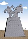 Cartoon: just one (small) by Medi Belortaja tagged leader,monument,selfishness,politicians,head,dictatorship