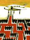 Cartoon: labyrinth of protocol (small) by Medi Belortaja tagged labyrinth protocol chief leader plane vip