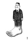 Cartoon: leg (small) by Medi Belortaja tagged leg,people,politicians,rich,poor,heads,elections,voters
