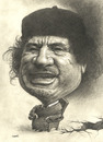 Cartoon: Muammar El-Gaddafi (small) by Medi Belortaja tagged muammar el gaddafi libya
