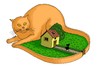 Cartoon: protectorat (small) by Medi Belortaja tagged protectorat,cat,mouse,home,house