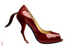 Cartoon: scarpe (small) by Medi Belortaja tagged scarpe,shoe,shoes,horse,tail,woman,women