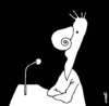Cartoon: slowely speech (small) by Medi Belortaja tagged slowely,speech,snail,meeting,elections,politicians