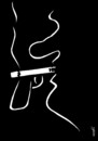 Cartoon: smoker (small) by Medi Belortaja tagged smoker,ciigarette,gun