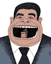 Cartoon: speech (small) by Medi Belortaja tagged speech,mouth,tutelage,politics,politicians,manipulation