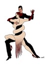 Cartoon: tango (small) by Medi Belortaja tagged tango dancing eel snake man woman