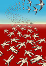 Cartoon: terns of freedom (small) by Medi Belortaja tagged terns,dictator,dictators,dictatorship,arab,spring,martyr,martyrs,swallow,birds,revolt,protest,democracy,freedom