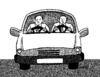 Cartoon: drivers (small) by Medi Belortaja tagged drivers,wheel,car,men,heads